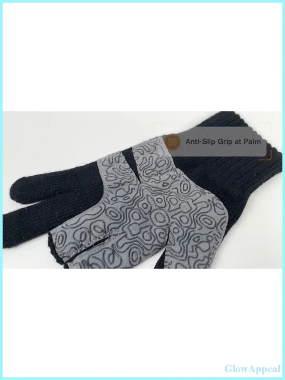 Merino Wool Fingerless Gloves 3-Cut Anti-Slip Palm for Winter Outdoor